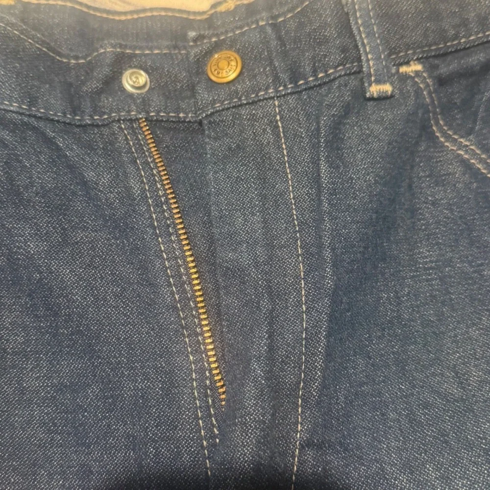 True Vintage 70's Embroidered Dark Wash Denim Jeans Sz Mens 34x28 Brand‎ New